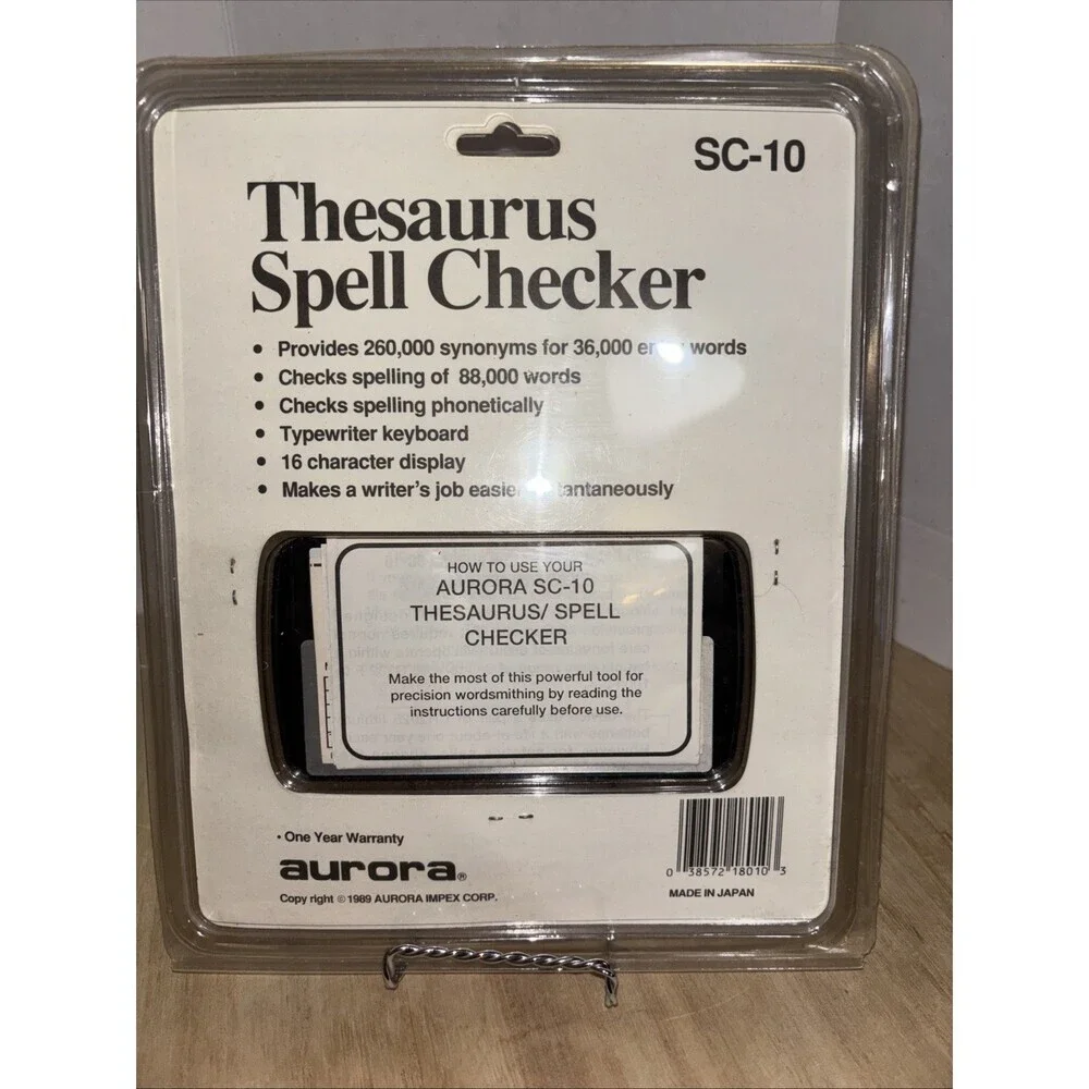 Vintage Aurora SC-10 Thesaurus Spell Checker NEW OLD STOCK 1989